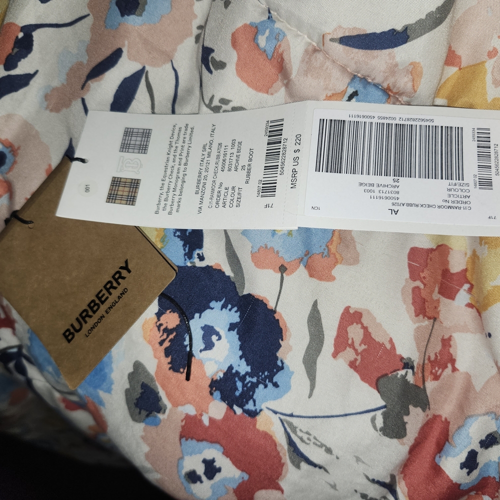 Burberry Toddler Rainboots 8 1/2